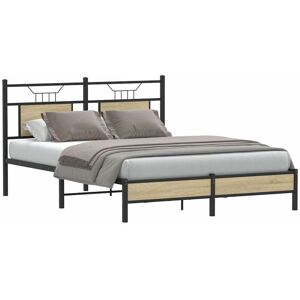 Bed Frame without Mattress Sonoma Oak 150x200 cm King Size Engineered Wood Vidaxl Bed Frame without Mattress Sonoma Oak 150x200 cm King Size Engineered Wood Vidaxl