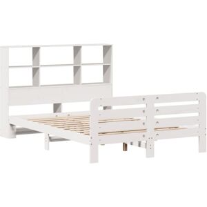 vidaXL Bed Frame - 120x190 cm White Pine Solid Wood Small Double vidaXL Bed Frame - 120x190 cm White Pine Solid Wood Small Double