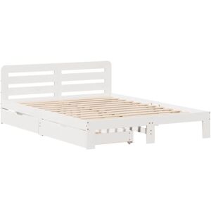 vidaXL Bed Frame White 120x190 cm Solid Wood Pine - Bed Frame vidaXL Bed Frame White 120x190 cm Solid Wood Pine - Bed Frame