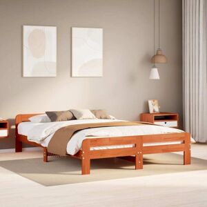 Bed Frame without Mattress Wax Brown 140x200 cm Solid Wood Pine Vidaxl Bed Frame without Mattress Wax Brown 140x200 cm Solid Wood Pine Vidaxl