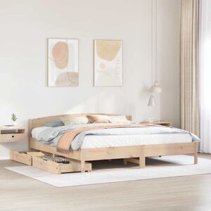 Bed Frame without Mattress 180x200 cm Super King Solid Wood Pine Vidaxl Bed Frame without Mattress 180x200 cm Super King Solid Wood Pine Vidaxl