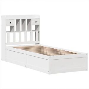 Vidaxl - Bed Frame without Mattress White 75x190 cm Small Single Solid Wood Pine Vidaxl - Bed Frame without Mattress White 75x190 cm Small Single Solid Wood Pine