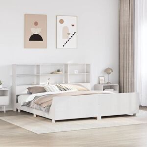 Vidaxl - Bed Frame without Mattress White 180x200 cm Super King Solid Wood Pine Vidaxl - Bed Frame without Mattress White 180x200 cm Super King Solid Wood Pine