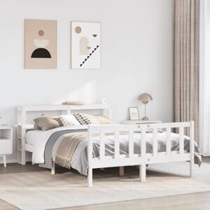 Bed Frame without Mattress White 140x190 cm Solid Wood Pine Vidaxl Bed Frame without Mattress White 140x190 cm Solid Wood Pine Vidaxl