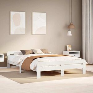 Bed Frame without Mattress White 140x190 cm Solid Wood Pine Vidaxl Bed Frame without Mattress White 140x190 cm Solid Wood Pine Vidaxl
