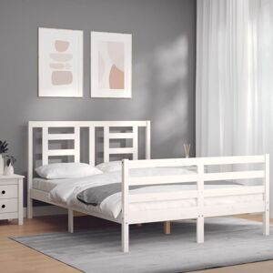 Bed Frame without Mattress White 140x200 cm Solid Wood Vidaxl Bed Frame without Mattress White 140x200 cm Solid Wood Vidaxl