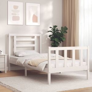 Bed Frame without Mattress White Small Single Solid Wood Pine Vidaxl Bed Frame without Mattress White Small Single Solid Wood Pine Vidaxl