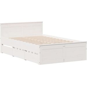 Vidaxl - Bed Frame without Mattress with Headboard White 120x200 cm Solid Wood Pine Vidaxl - Bed Frame without Mattress with Headboard White 120x200 cm Solid Wood Pine