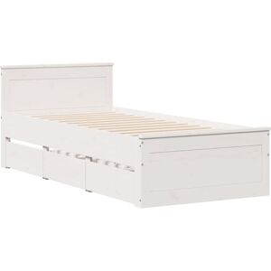 Vidaxl - Bed Frame without Mattress with Headboard White 90x200 cm Solid Wood Pine Vidaxl - Bed Frame without Mattress with Headboard White 90x200 cm Solid Wood Pine