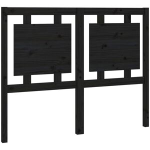 JINLEFU Bed Headboard Black 125.5x4x100 cm Solid Pine Wood vidaXL JINLEFU Bed Headboard Black 125.5x4x100 cm Solid Pine Wood vidaXL