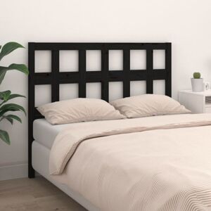 JINLEFU Bed Headboard Black 205.5x4x100 cm Solid Wood Pine vidaXL JINLEFU Bed Headboard Black 205.5x4x100 cm Solid Wood Pine vidaXL