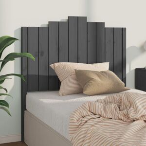 Les Tendances - Bed Headboard Grey 106x4x110 cm Solid Wood Pine vidaXL Les Tendances - Bed Headboard Grey 106x4x110 cm Solid Wood Pine vidaXL