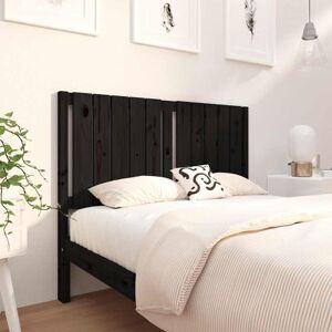 Bed Headboard Black 125.5x4x100 cm Solid Wood Pine Vidaxl Bed Headboard Black 125.5x4x100 cm Solid Wood Pine Vidaxl