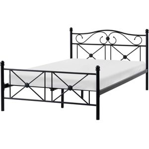 BELIANI Bed Metal RODEZ 120 x 200 cm (EU Small Double) Black BELIANI Bed Metal RODEZ 120 x 200 cm (EU Small Double) Black