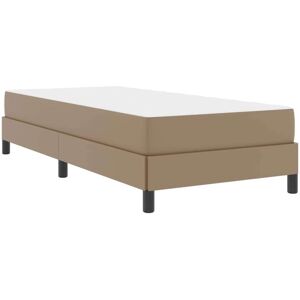 Bed with Mattress Cappuccino 90 x 190 cm Faux leather vidaXL Bed with Mattress Cappuccino 90 x 190 cm Faux leather vidaXL