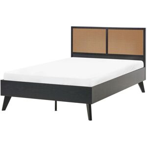 BELIANI Bed PE Rattan MONPAZIER 120 x 200 cm (EU Small Double) Black BELIANI Bed PE Rattan MONPAZIER 120 x 200 cm (EU Small Double) Black