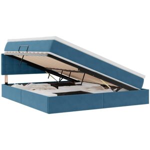 Bed with Mattress with Headboard Dark Blue 180 x 200 cm Velvet vidaXL Bed with Mattress with Headboard Dark Blue 180 x 200 cm Velvet vidaXL