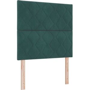 Box Spring Bed with Mattress Dark green 120 x 200 cm Velvet vidaXL Box Spring Bed with Mattress Dark green 120 x 200 cm Velvet vidaXL