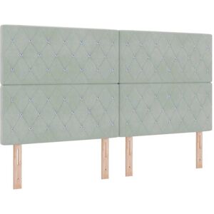 Vidaxl - Box Spring Bed with Mattress Light grey 180 x 200 cm Velvet Vidaxl - Box Spring Bed with Mattress Light grey 180 x 200 cm Velvet