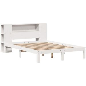 vidaXL Bookcase Bed with Storage - White - Bed - Bed vidaXL Bookcase Bed with Storage - White - Bed - Bed