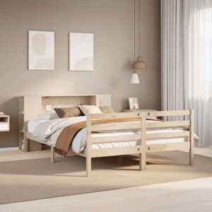 VidaXL Bookcase Bed with Storage - Solid Pine 140x190cm VidaXL Bookcase Bed with Storage - Solid Pine 140x190cm