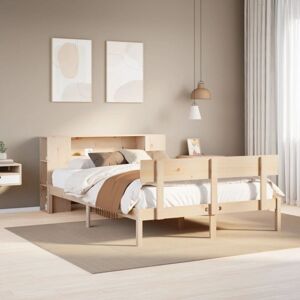 vidaXL Bed with Bookcase - 120x200 cm, Solid Pine Wood vidaXL Bed with Bookcase - 120x200 cm, Solid Pine Wood