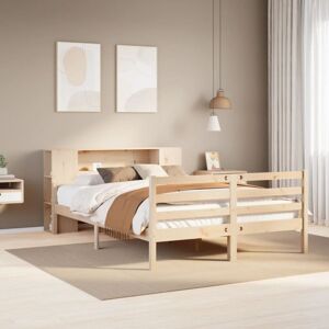 Bookcase Bed without Mattress 135x190 cm Double Solid Wood Pine Vidaxl Bookcase Bed without Mattress 135x190 cm Double Solid Wood Pine Vidaxl
