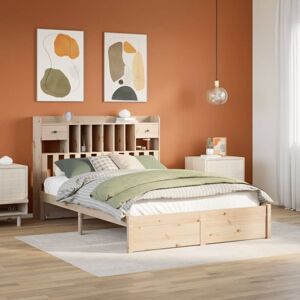 Bookcase Bed without Mattress 150x200cm King Size Solid Wood Pine Vidaxl Bookcase Bed without Mattress 150x200cm King Size Solid Wood Pine Vidaxl