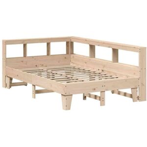 VidaXL Bookcase Bed Without Mattress 135x190cm - Durable Pine Wood VidaXL Bookcase Bed Without Mattress 135x190cm - Durable Pine Wood