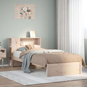 vidaXL Bookcase Bed with Storage - 75x190cm Solid Pine Wood vidaXL Bookcase Bed with Storage - 75x190cm Solid Pine Wood
