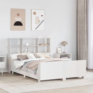 vidaXL White Bookcase Bed 160x200cm Solid Wood - Bed Frame vidaXL White Bookcase Bed 160x200cm Solid Wood - Bed Frame
