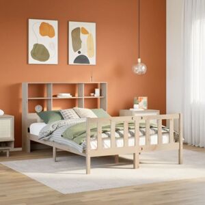 Bookcase Bed without Mattress 140x190 cm Solid Wood Pine Vidaxl Bookcase Bed without Mattress 140x190 cm Solid Wood Pine Vidaxl