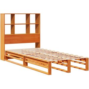 Bookcase Bed without Mattress Wax Brown 90x200 cm Solid Wood Vidaxl Bookcase Bed without Mattress Wax Brown 90x200 cm Solid Wood Vidaxl