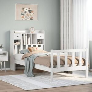 Bookcase Bed without Mattress White 90x190 cm Single Solid Wood Pine vidaXL Bookcase Bed without Mattress White 90x190 cm Single Solid Wood Pine vidaXL