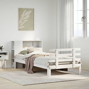 Bookcase Bed without Mattress White 90x190 cm Single Solid Wood Pine Vidaxl Bookcase Bed without Mattress White 90x190 cm Single Solid Wood Pine Vidaxl