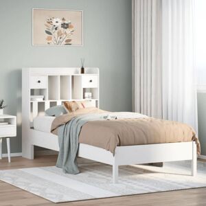 Bookcase Bed without Mattress White 90x190 cm Single Solid Wood Pine Vidaxl Bookcase Bed without Mattress White 90x190 cm Single Solid Wood Pine Vidaxl