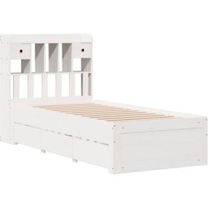 Bookcase Bed without Mattress White 90x200 cm Solid Wood Pine Vidaxl Bookcase Bed without Mattress White 90x200 cm Solid Wood Pine Vidaxl