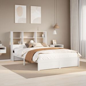 Bookcase Bed without Mattress White 160x200cm Solid Wood Pine Vidaxl Bookcase Bed without Mattress White 160x200cm Solid Wood Pine Vidaxl
