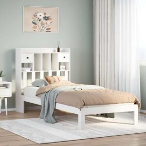 Bookcase Bed without Mattress White 75x190cm Solid Wood Pine Vidaxl Bookcase Bed without Mattress White 75x190cm Solid Wood Pine Vidaxl
