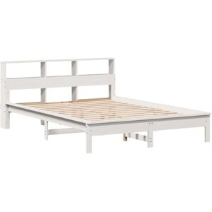Vidaxl - Bed Frame without Mattress White 135x190 cm Double Solid Wood Pine Vidaxl - Bed Frame without Mattress White 135x190 cm Double Solid Wood Pine