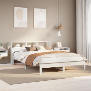 Vidaxl - Bed Frame without Mattress White 150x200 cm King Size Solid Wood Pine Vidaxl - Bed Frame without Mattress White 150x200 cm King Size Solid Wood Pine