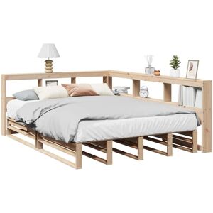 Bookcase Bed without Mattress 160x200cm Solid Wood Pine Vidaxl Bookcase Bed without Mattress 160x200cm Solid Wood Pine Vidaxl