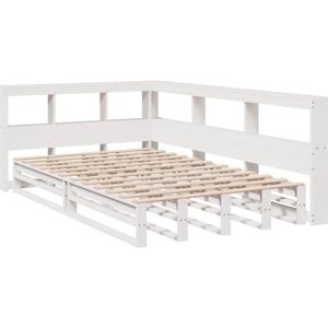 Bookcase Bed without Mattress White 120x190cm Solid Wood Pine Vidaxl Bookcase Bed without Mattress White 120x190cm Solid Wood Pine Vidaxl