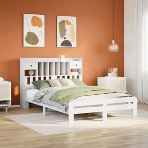 Bookcase Bed without Mattress White 160x200 cm Solid Wood Pine Vidaxl Bookcase Bed without Mattress White 160x200 cm Solid Wood Pine Vidaxl