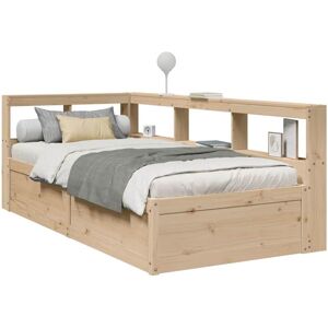 Bookcase Bed without Mattress 90x190cm Solid Wood Pine Vidaxl Bookcase Bed without Mattress 90x190cm Solid Wood Pine Vidaxl
