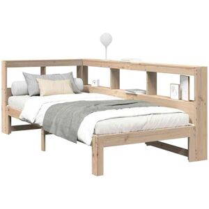 Bookcase Bed without Mattress 75x190 cm Small Single Solid Wood Pine vidaXL Bookcase Bed without Mattress 75x190 cm Small Single Solid Wood Pine vidaXL