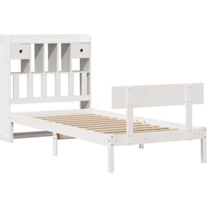 Vidaxl - Bookcase Bed without Mattress White 90x200 cm Solid Wood Pine Vidaxl - Bookcase Bed without Mattress White 90x200 cm Solid Wood Pine