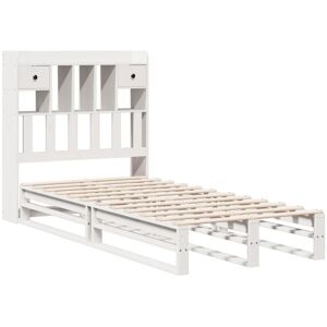 Bookcase Bed without Mattress White 75x190 cm Small Single Solid Wood Pine Vidaxl Bookcase Bed without Mattress White 75x190 cm Small Single Solid Wood Pine Vidaxl