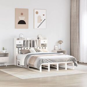 Bookcase Bed without Mattress White 140x200 cm Solid Wood Pine Vidaxl Bookcase Bed without Mattress White 140x200 cm Solid Wood Pine Vidaxl