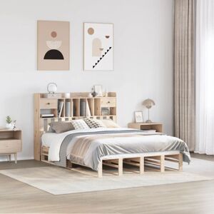 Bookcase Bed without Mattress 140x190 cm Solid Wood Pine Vidaxl Bookcase Bed without Mattress 140x190 cm Solid Wood Pine Vidaxl